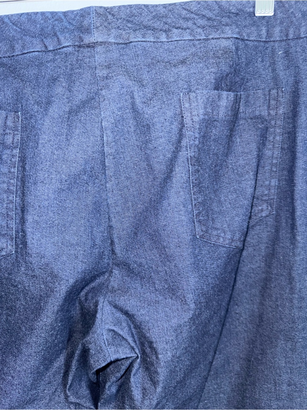 Eileen Fisher Blue Stretch Denim Jacket & Pants Set - Picture 7 of 14